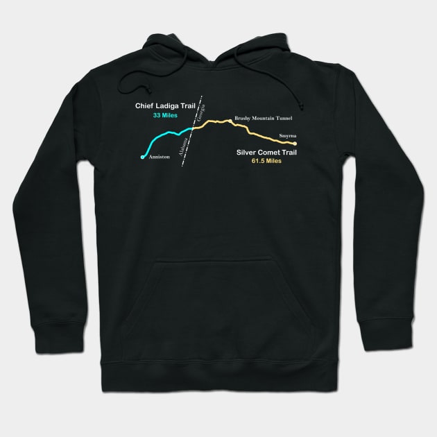 Silver Comet and Chief Ladiga Rail Trail Hoodie by numpdog